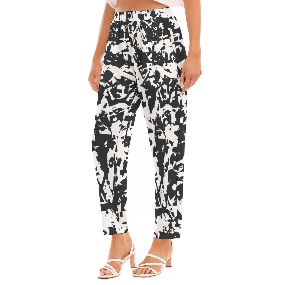 All-Over Print Women's Loose Straight-leg Pants