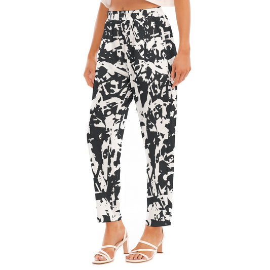All-Over Print Women's Loose Straight-leg Pants