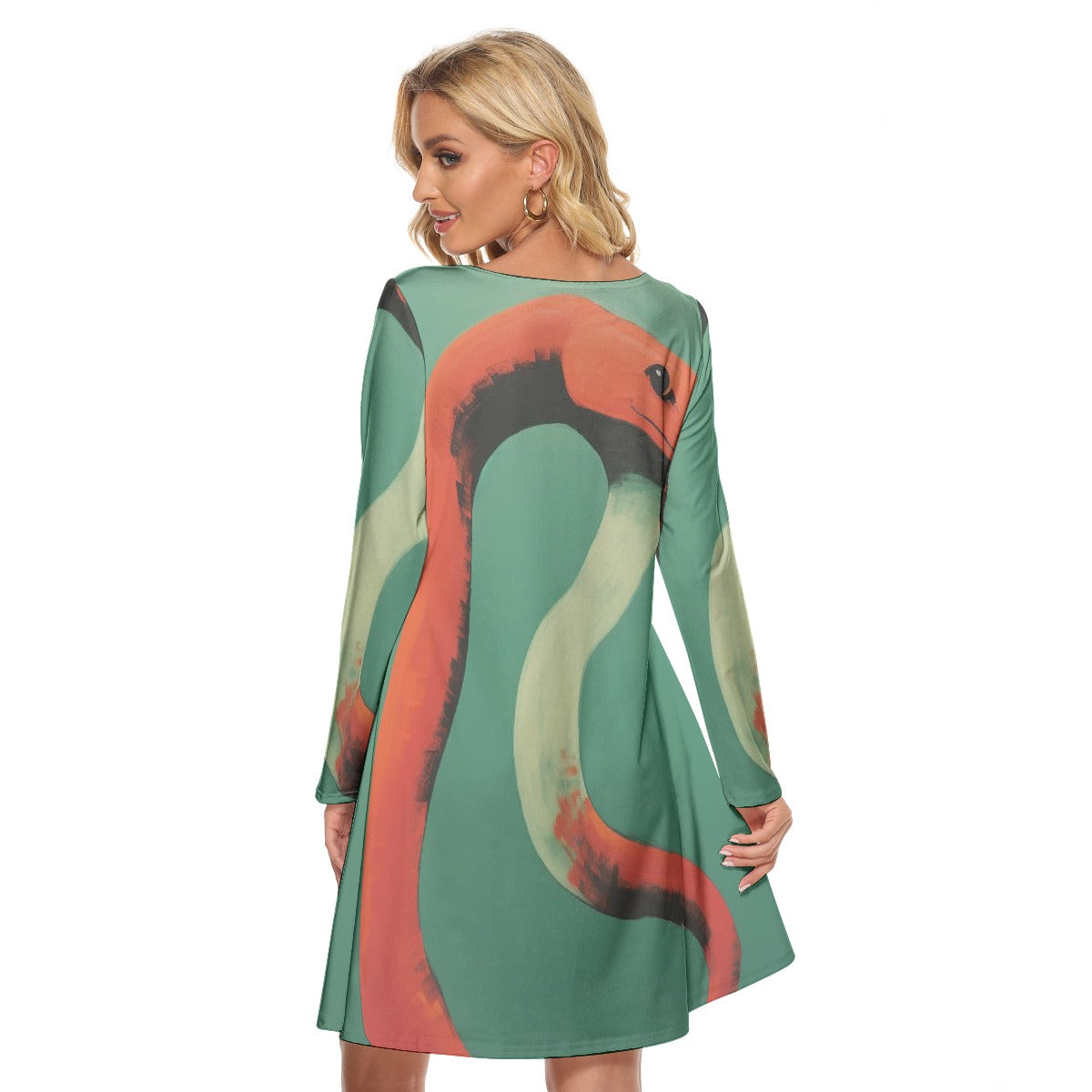 All-Over Print Women's Crew Neck Dress