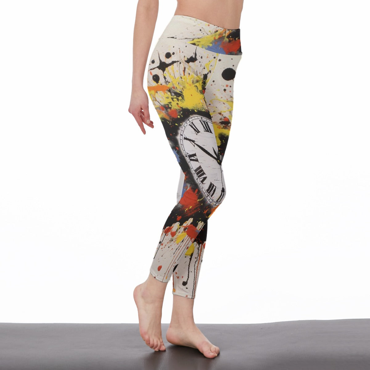 All-Over Print Women's High Waist Leggings | Side Stitch Closure