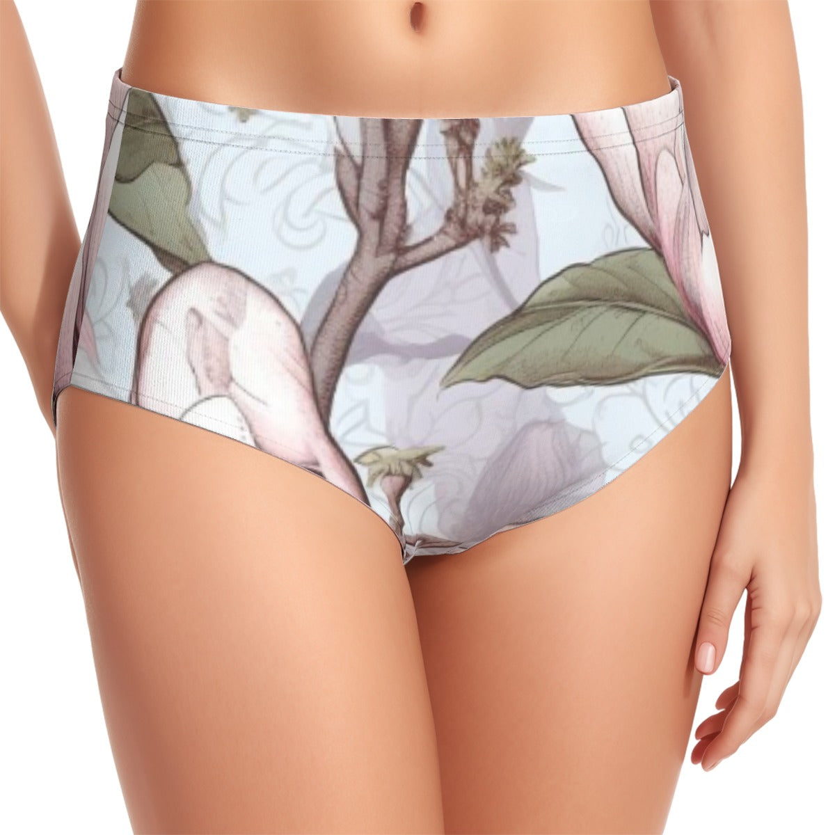 All-Over Print Women's Swimsuit Set With Halter
