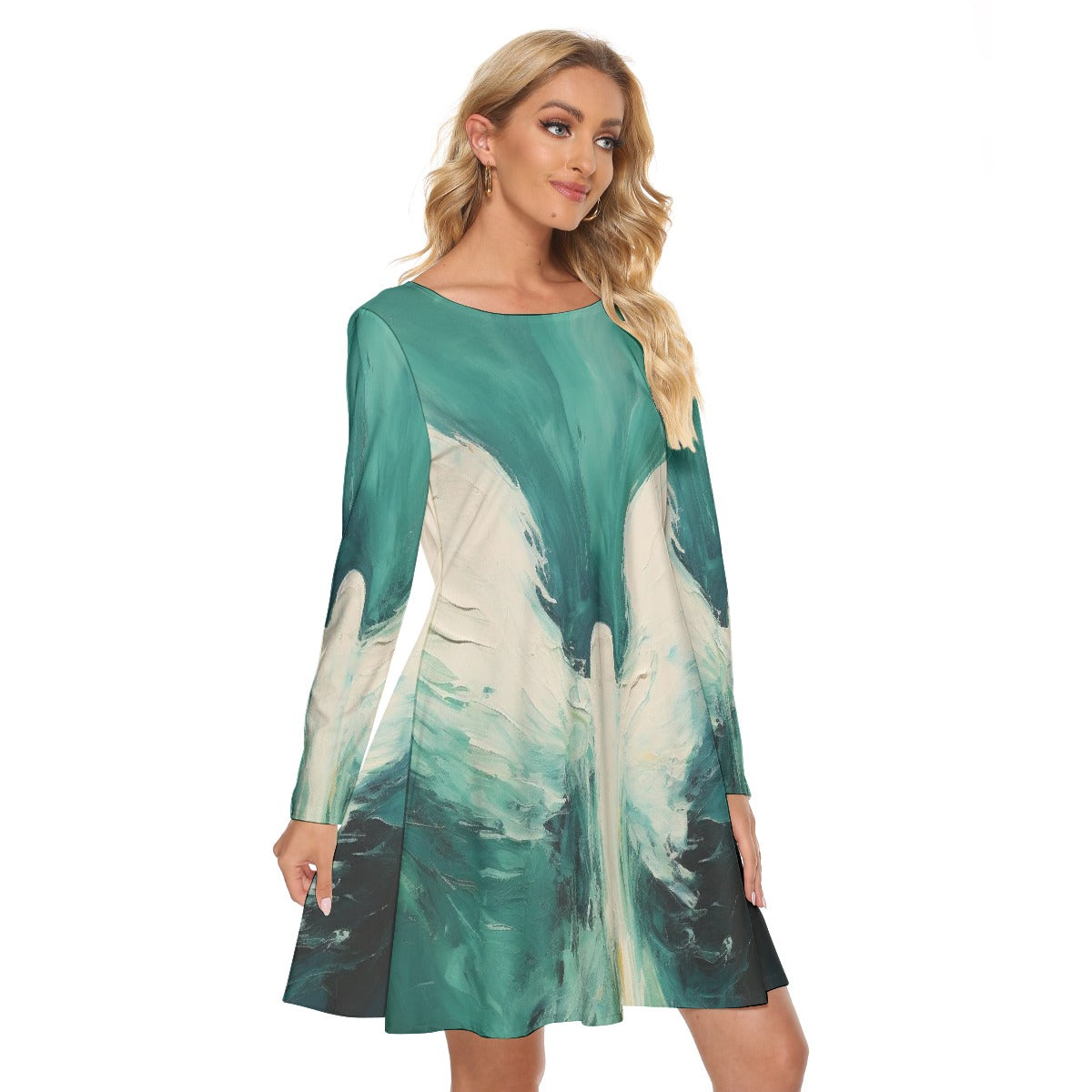All-Over Print Women's Crew Neck Dress