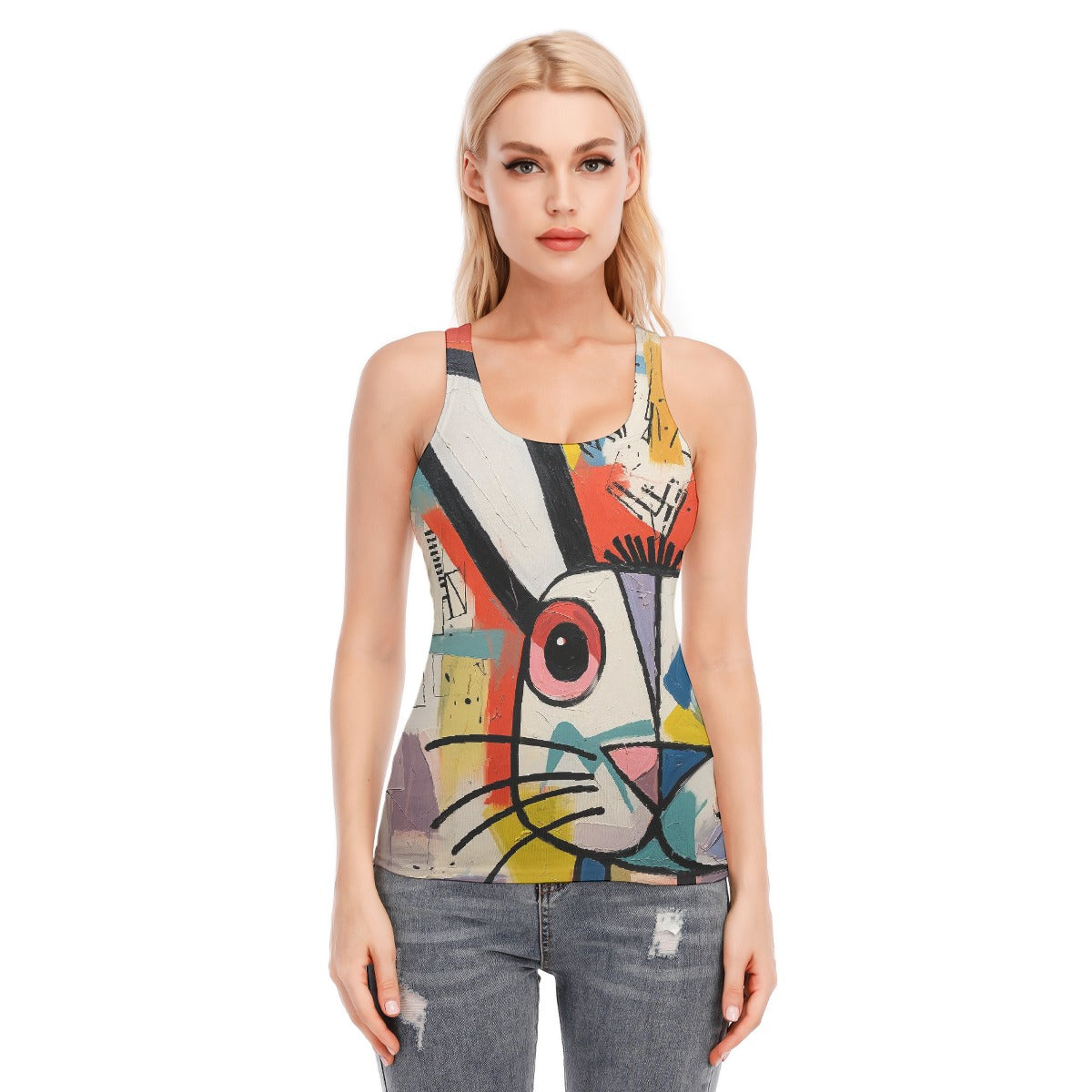 All-Over Print Women's Racer Vest | 190GSM Cotton