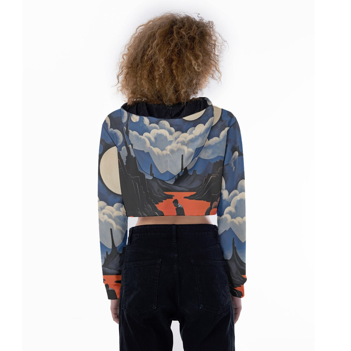 All-Over Print Women's Crop Top Hoodie