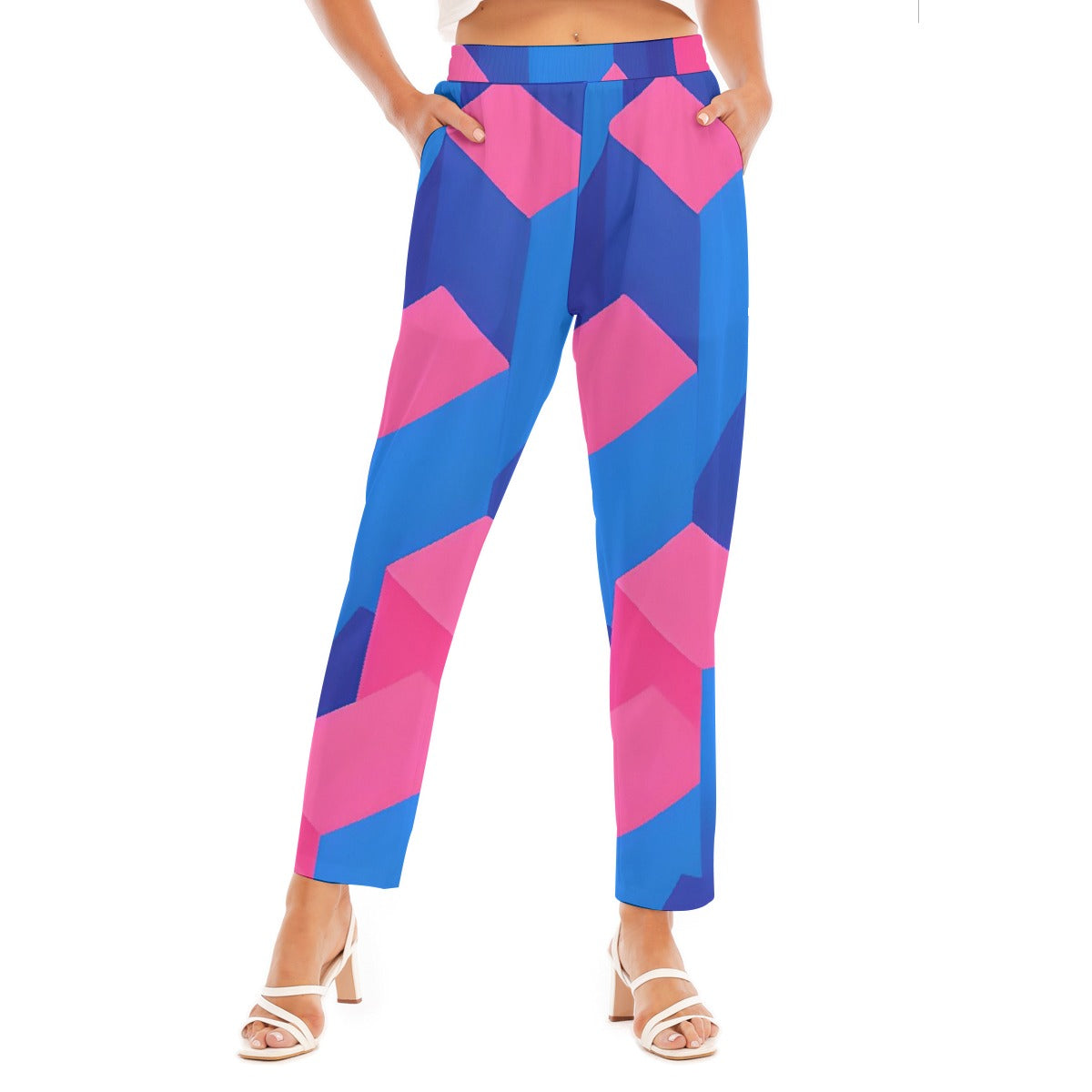 All-Over Print Women's Loose Straight-leg Pants