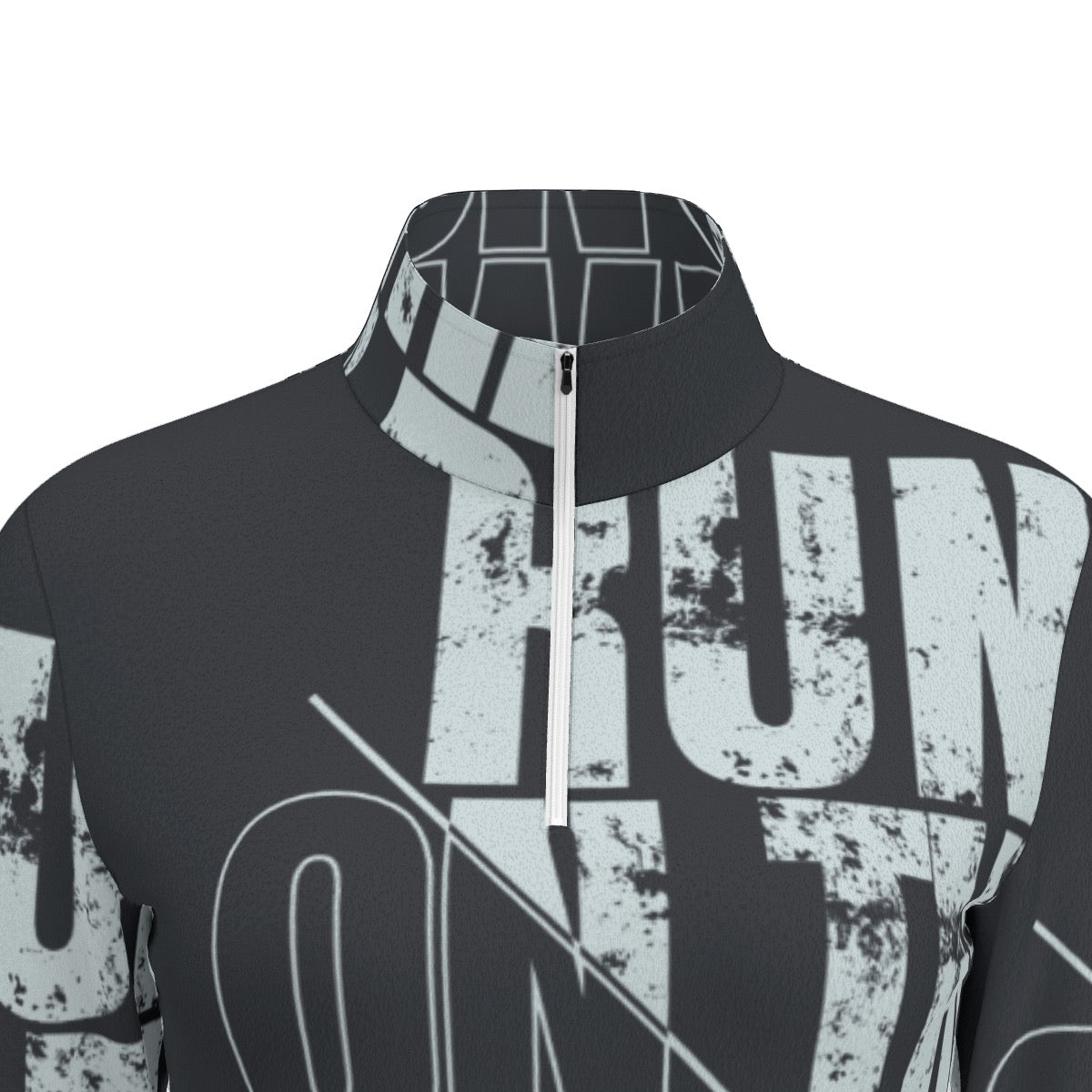 All-Over Print Women's Sports Collar Jersey With Long Sleeve