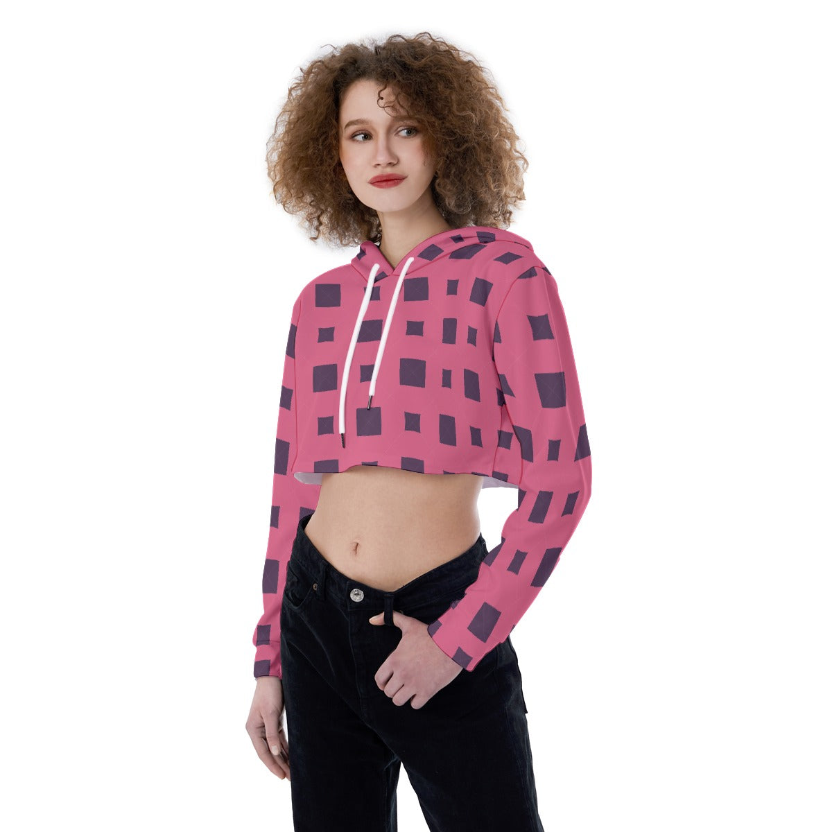 All-Over Print Women's Crop Top Hoodie