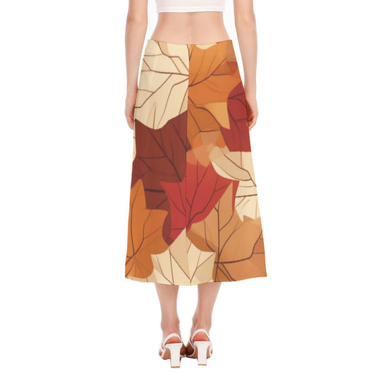 All-Over Print Women's High Slit Long Skirt