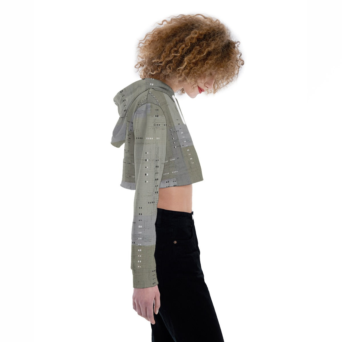 All-Over Print Women's Crop Top Hoodie