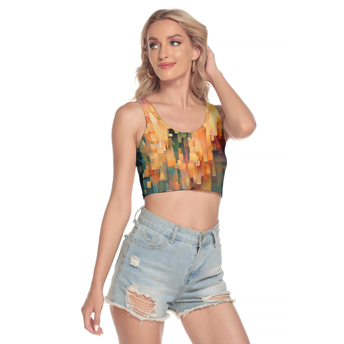 All-Over Print Women's Sport Crop Tank Top