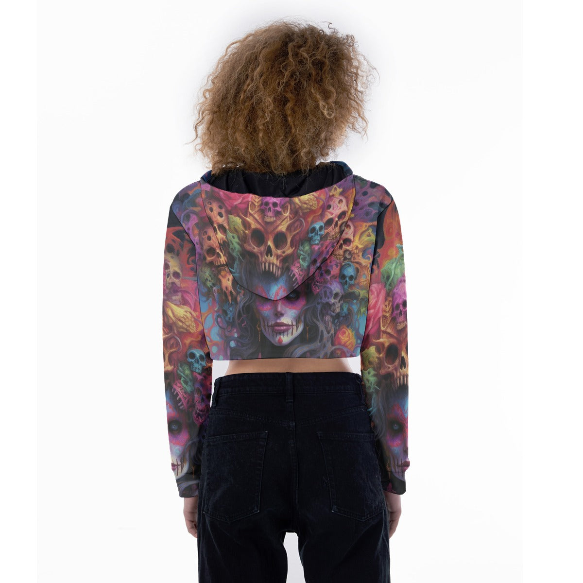 All-Over Print Women's Crop Top Hoodie