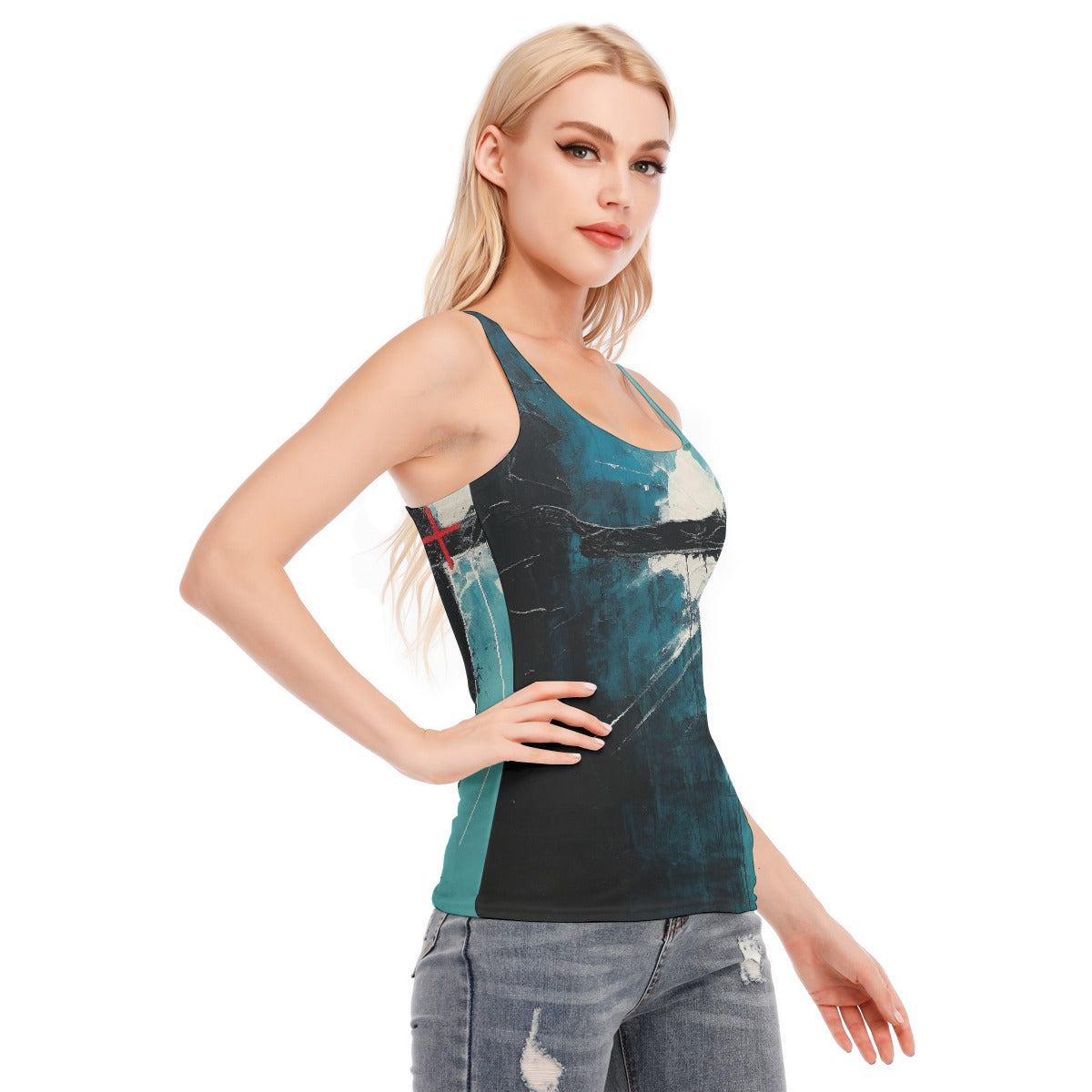 All-Over Print Women's Racer Vest | 190GSM Cotton