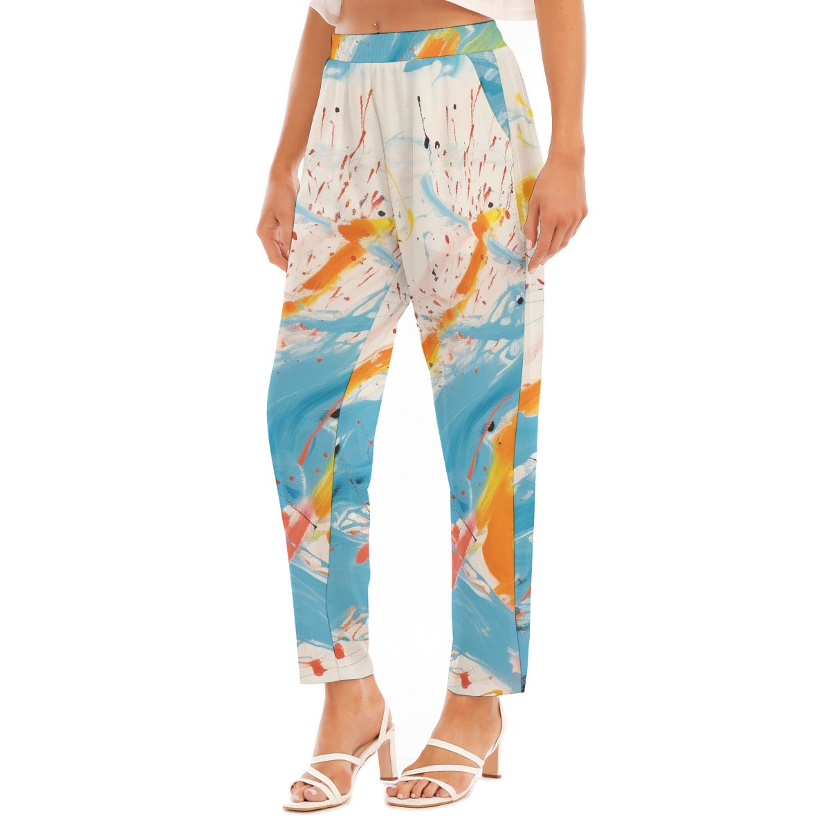 All-Over Print Women's Loose Straight-leg Pants