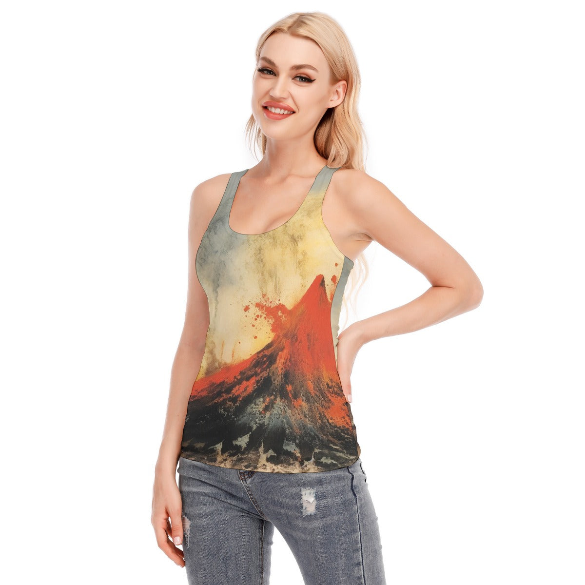 All-Over Print Women's Racer Vest | 190GSM Cotton