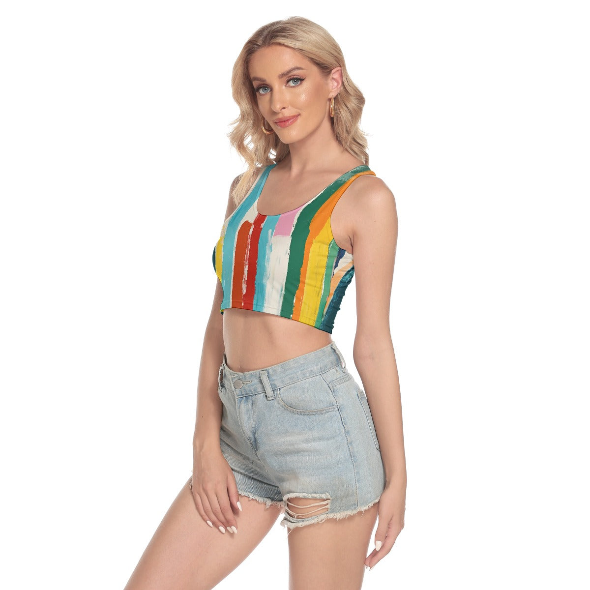 All-Over Print Women's Sport Crop Tank Top