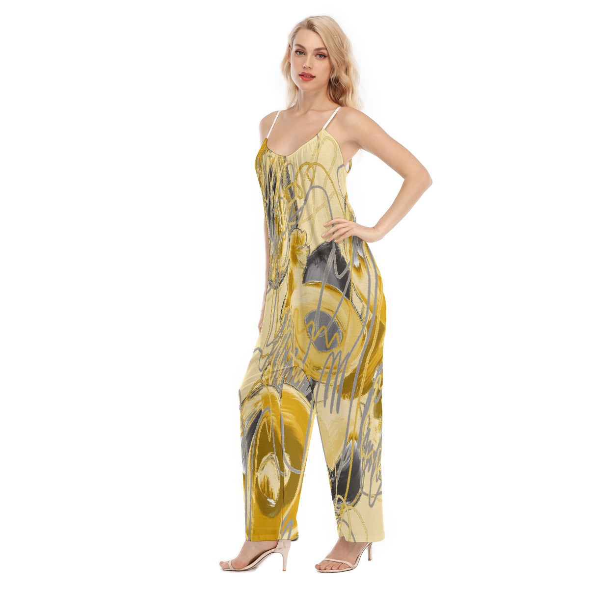 All-Over Print Women's Loose Cami Jumpsuit