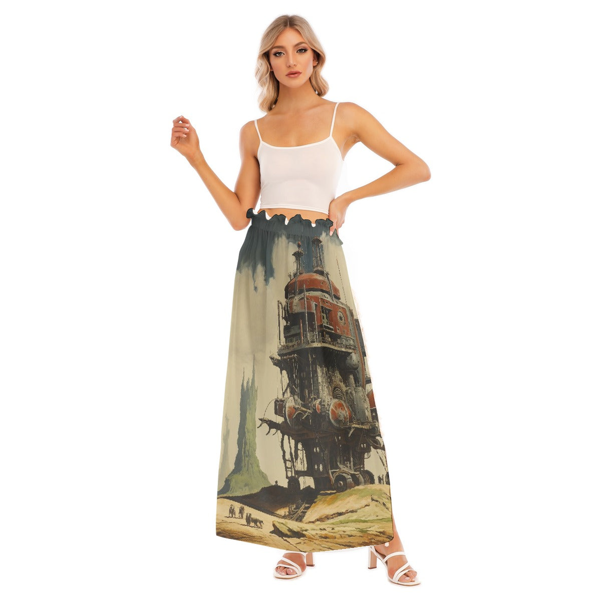 All-Over Print Women's Side Split Skirt
