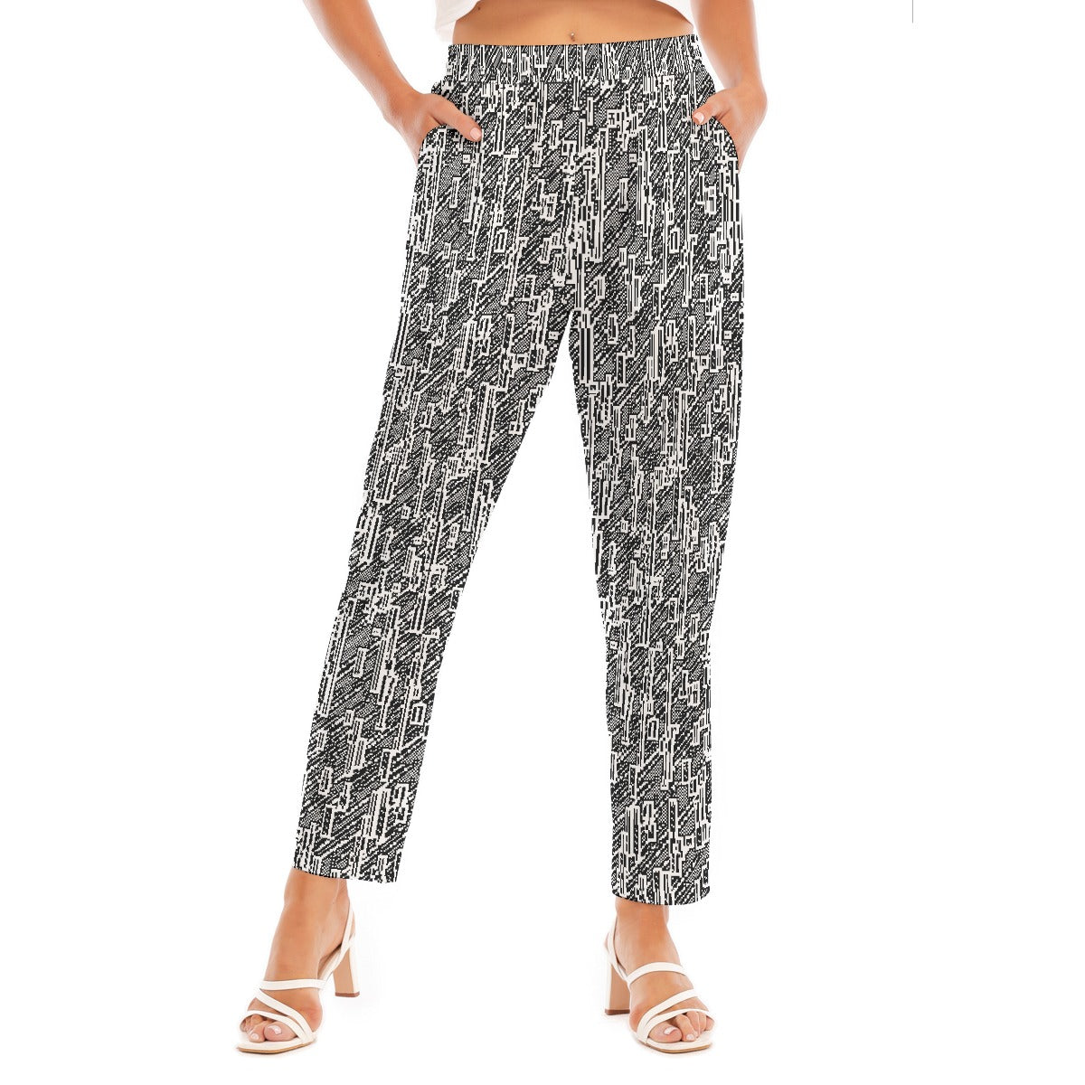 All-Over Print Women's Loose Straight-leg Pants