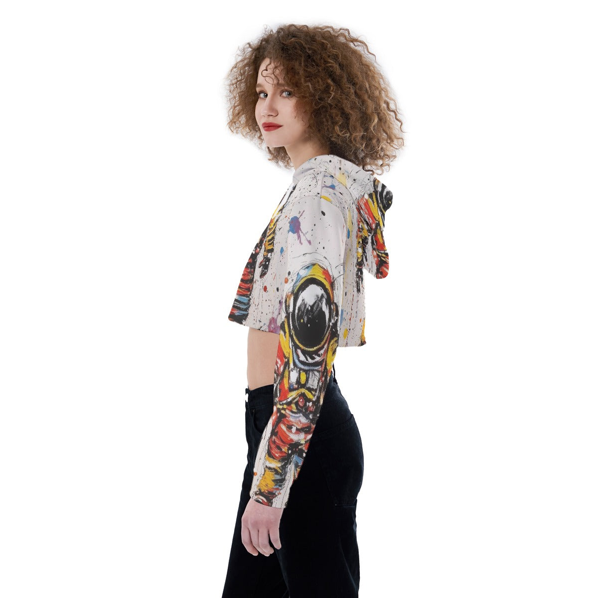 All-Over Print Women's Crop Top Hoodie