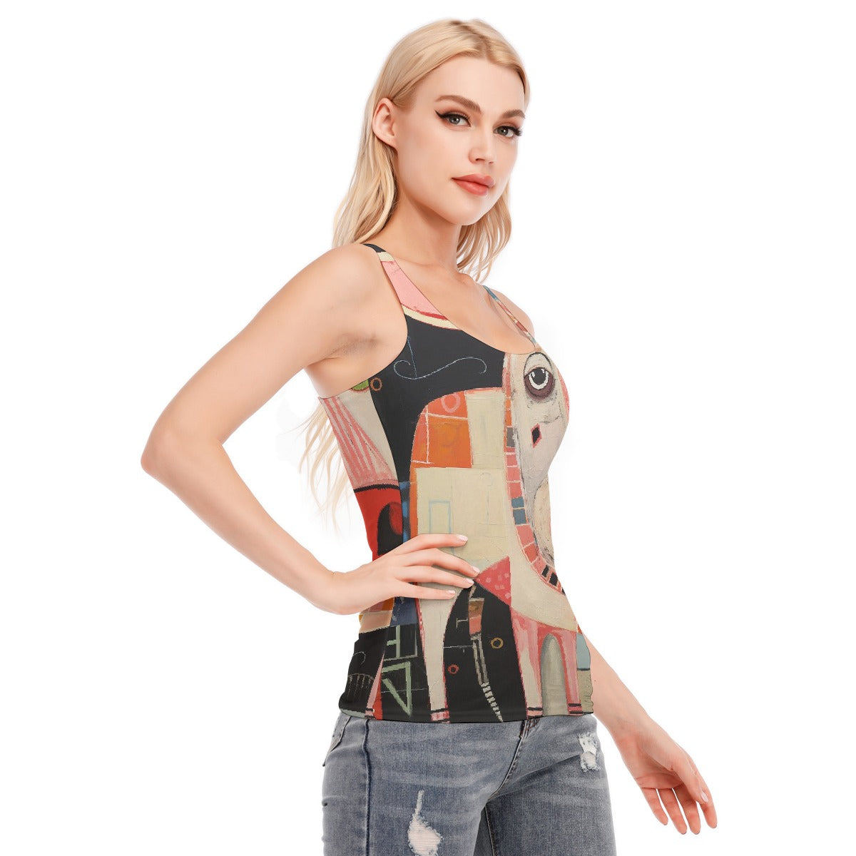 All-Over Print Women's Racer Vest | 190GSM Cotton
