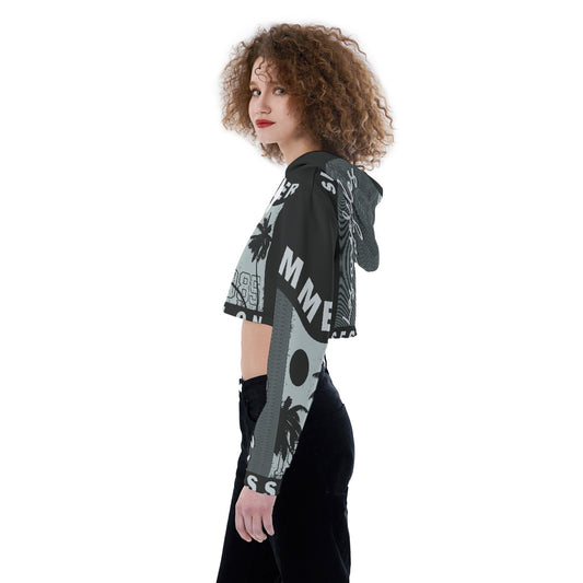 All-Over Print Women's Crop Top Hoodie