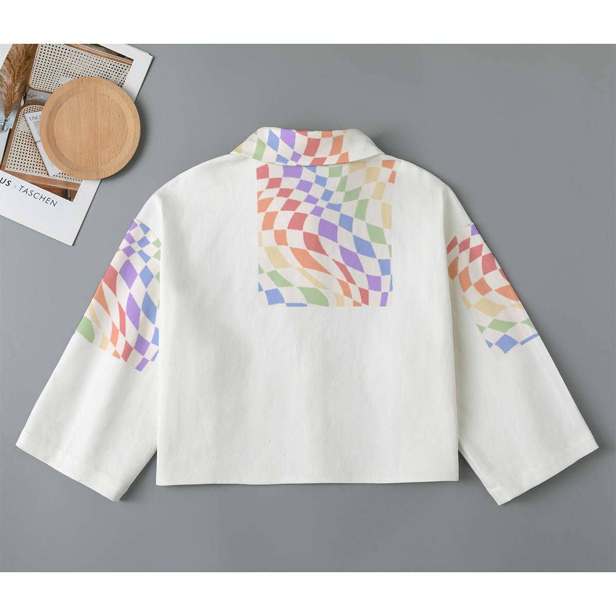 All-Over Print Women's Cropped Jacket | 245GSM Cotton