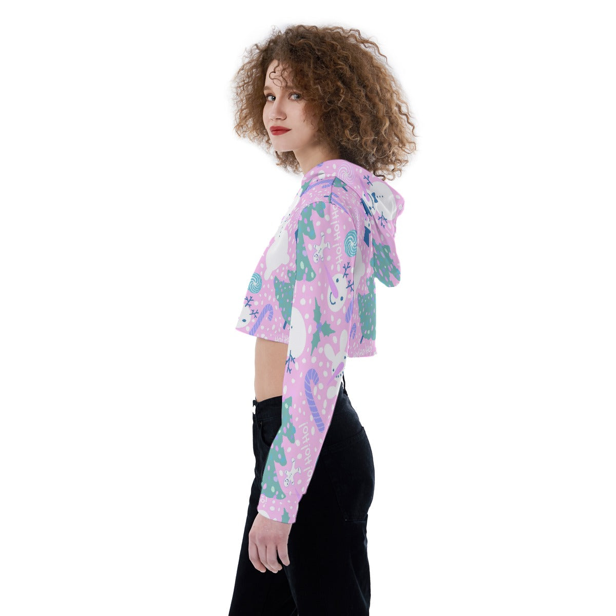 All-Over Print Women's Crop Top Hoodie