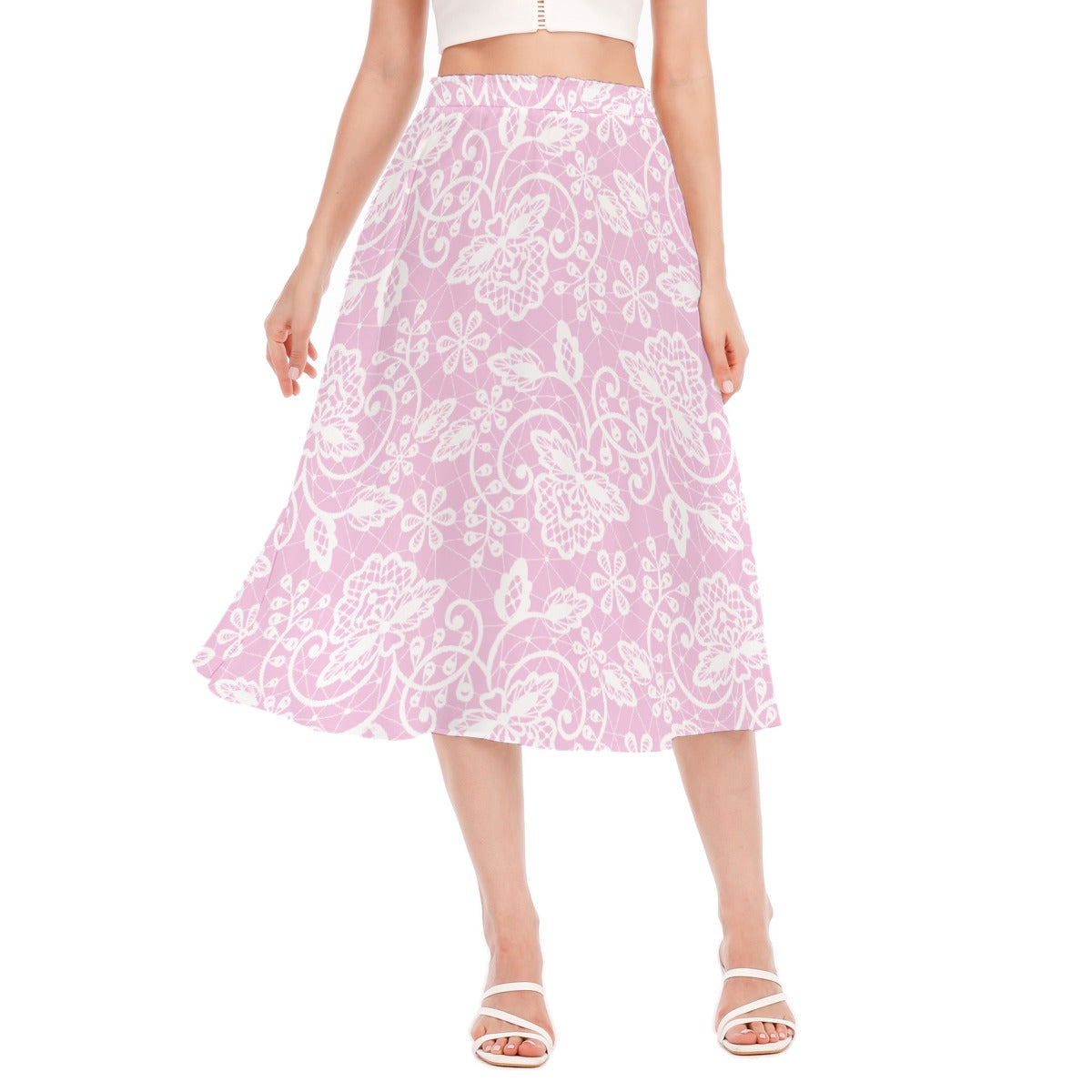 All-Over Print Women's Long Section Chiffon Skirt