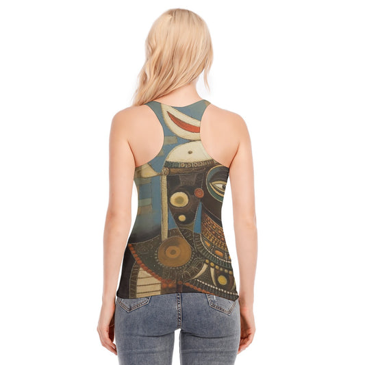 All-Over Print Women's Racer Vest | 190GSM Cotton