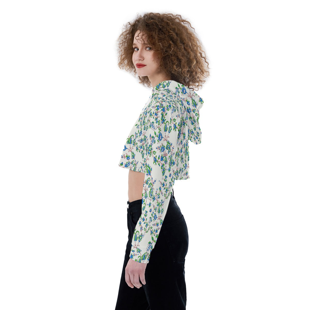 All-Over Print Women's Crop Top Hoodie