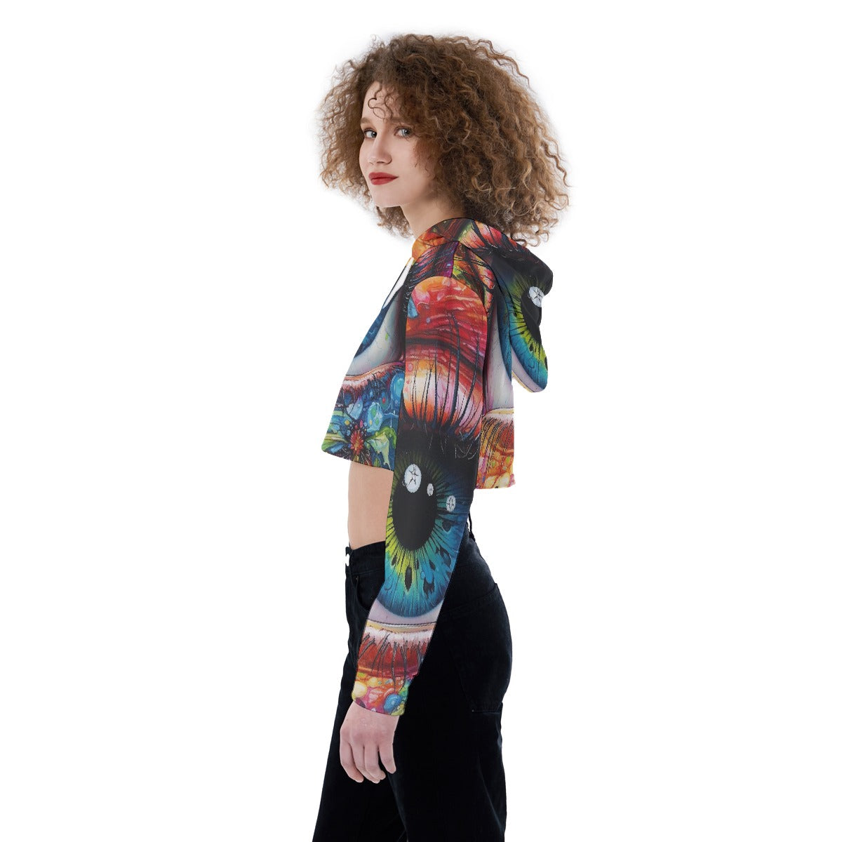 All-Over Print Women's Crop Top Hoodie