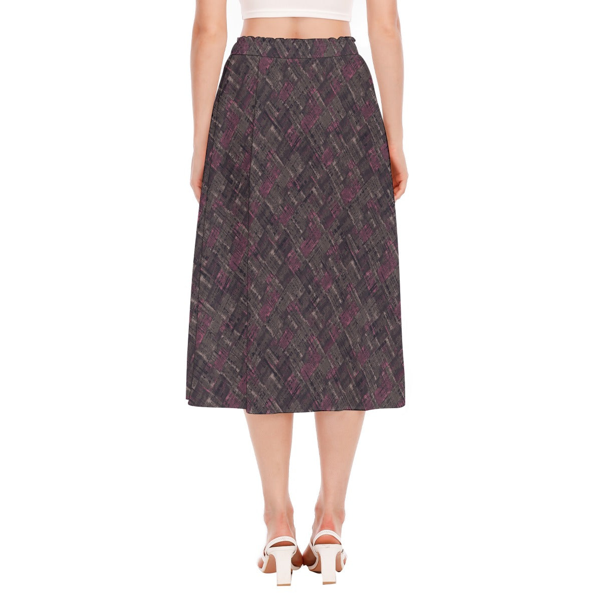 All-Over Print Women's Long Section Chiffon Skirt