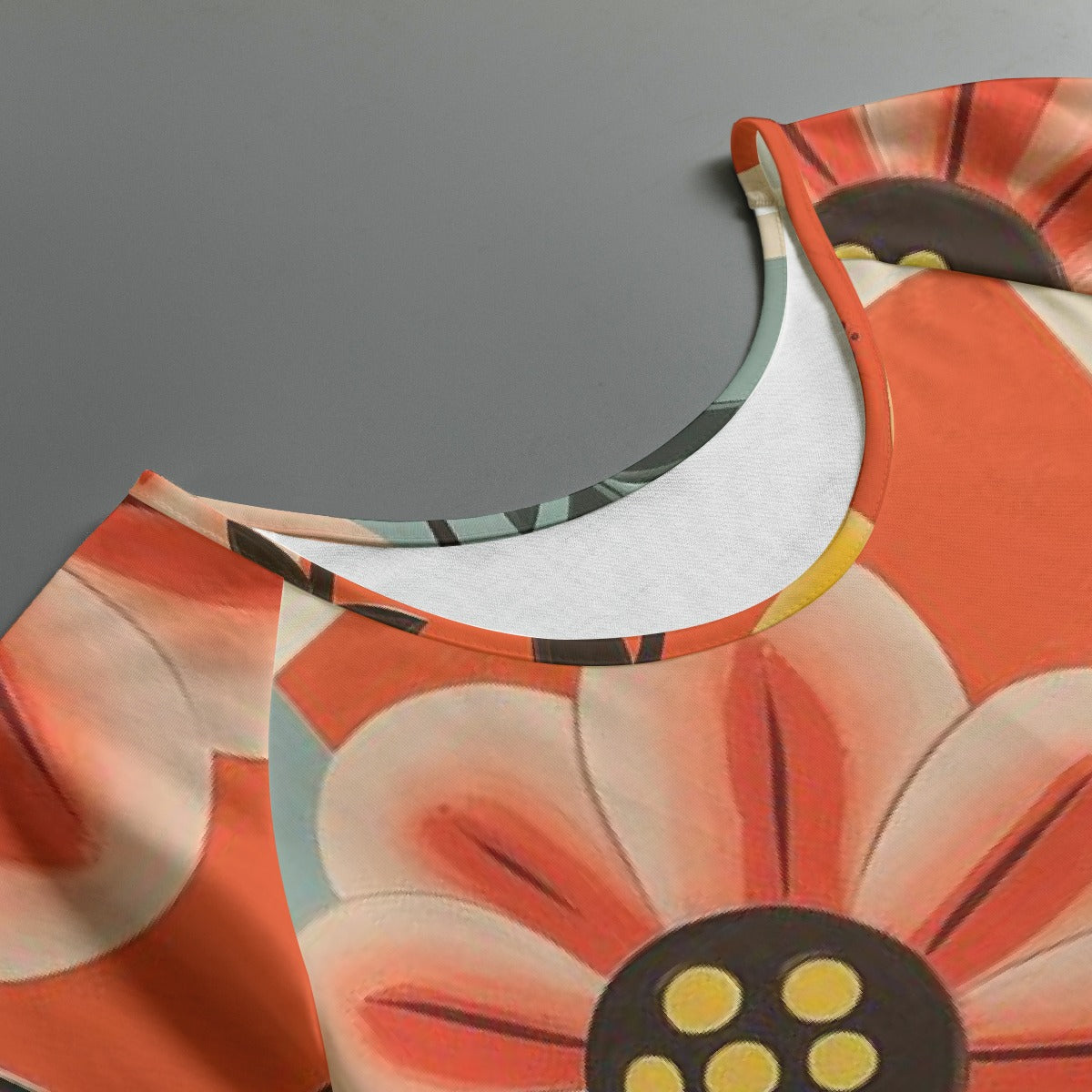 All-Over Print Women's Round Neck T-shirt With Raglan Sleeve