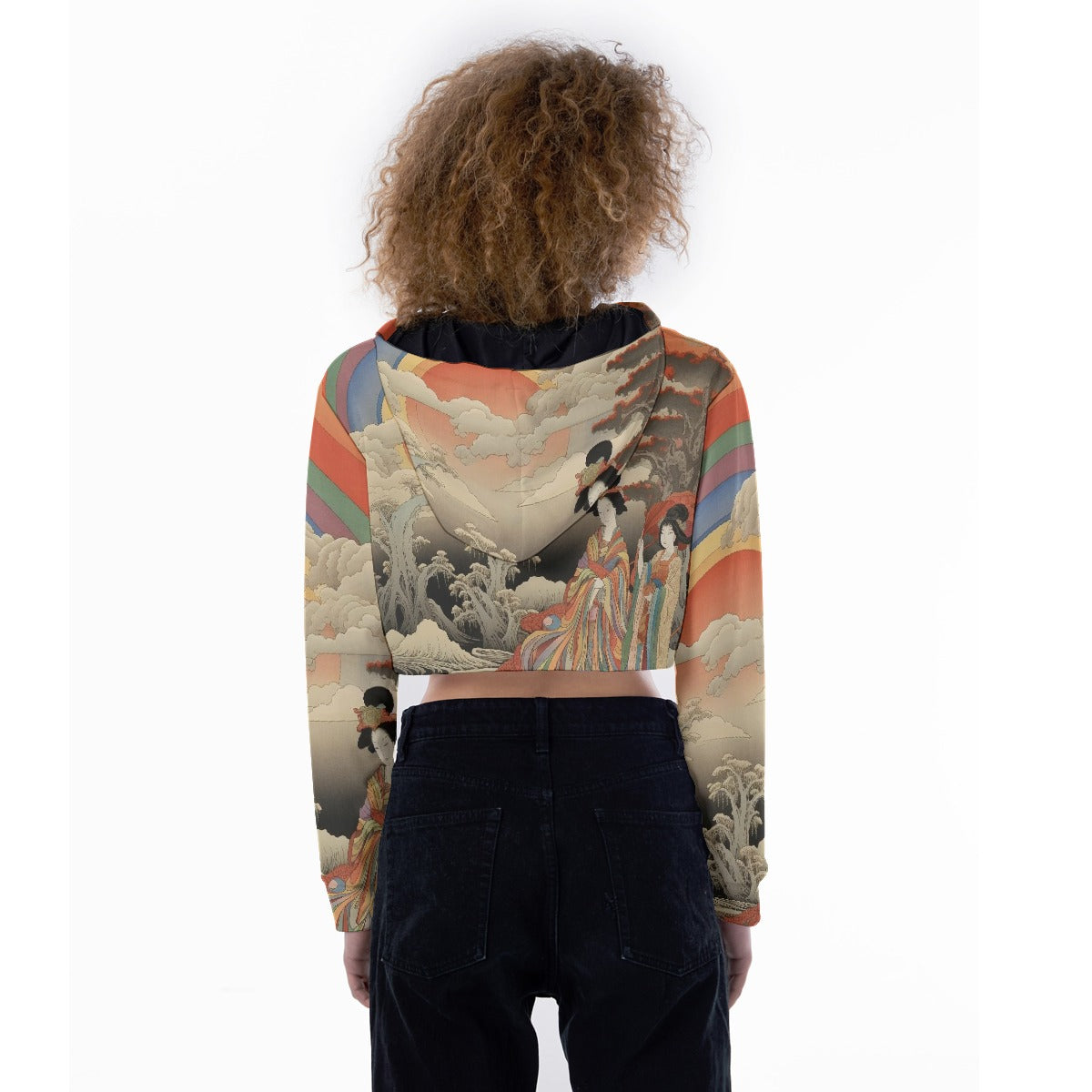 All-Over Print Women's Crop Top Hoodie
