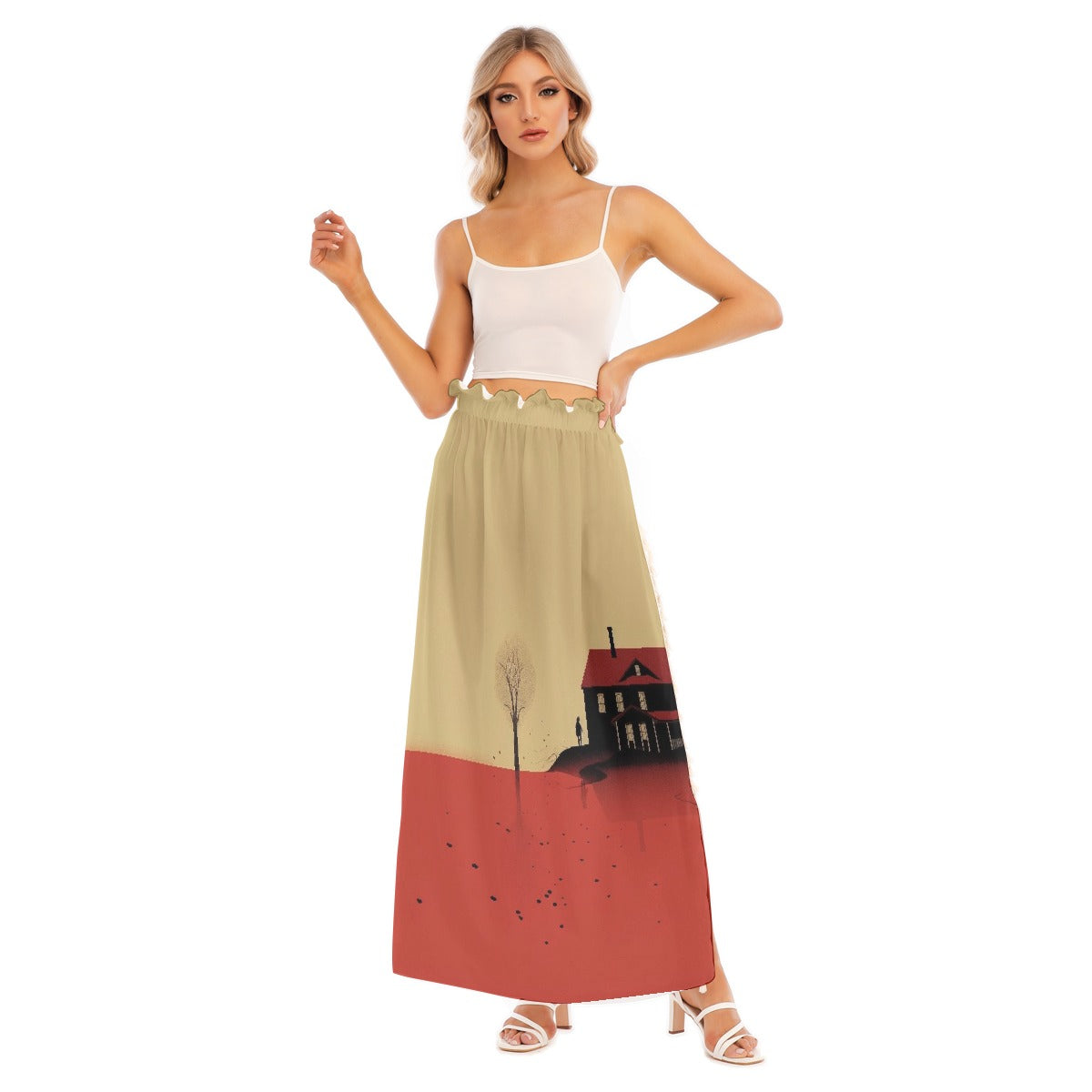 All-Over Print Women's Side Split Skirt