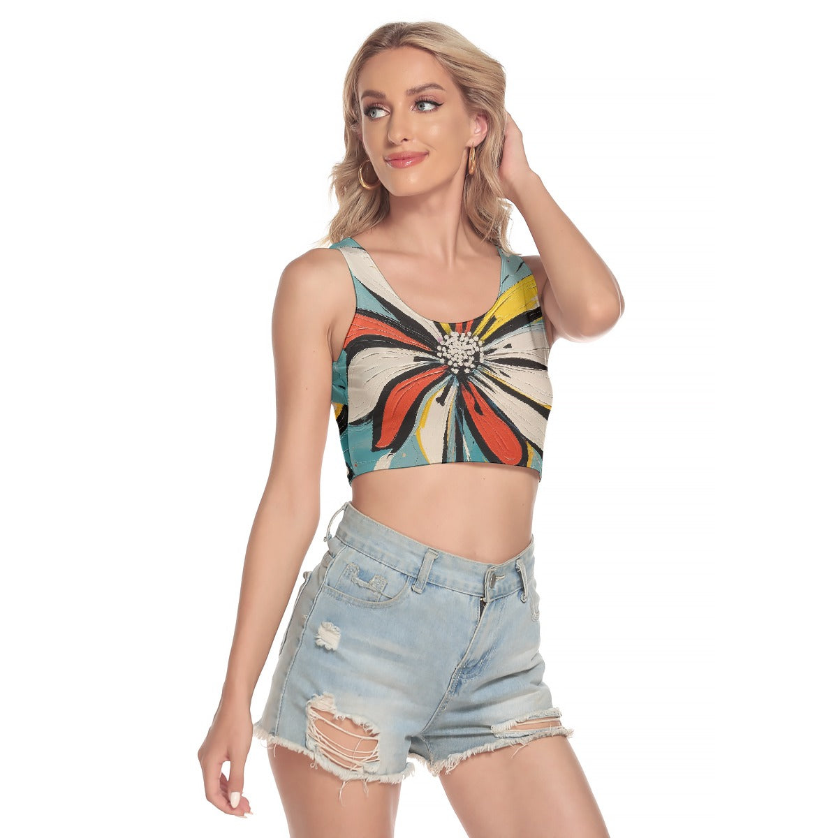 All-Over Print Women's Sport Crop Tank Top