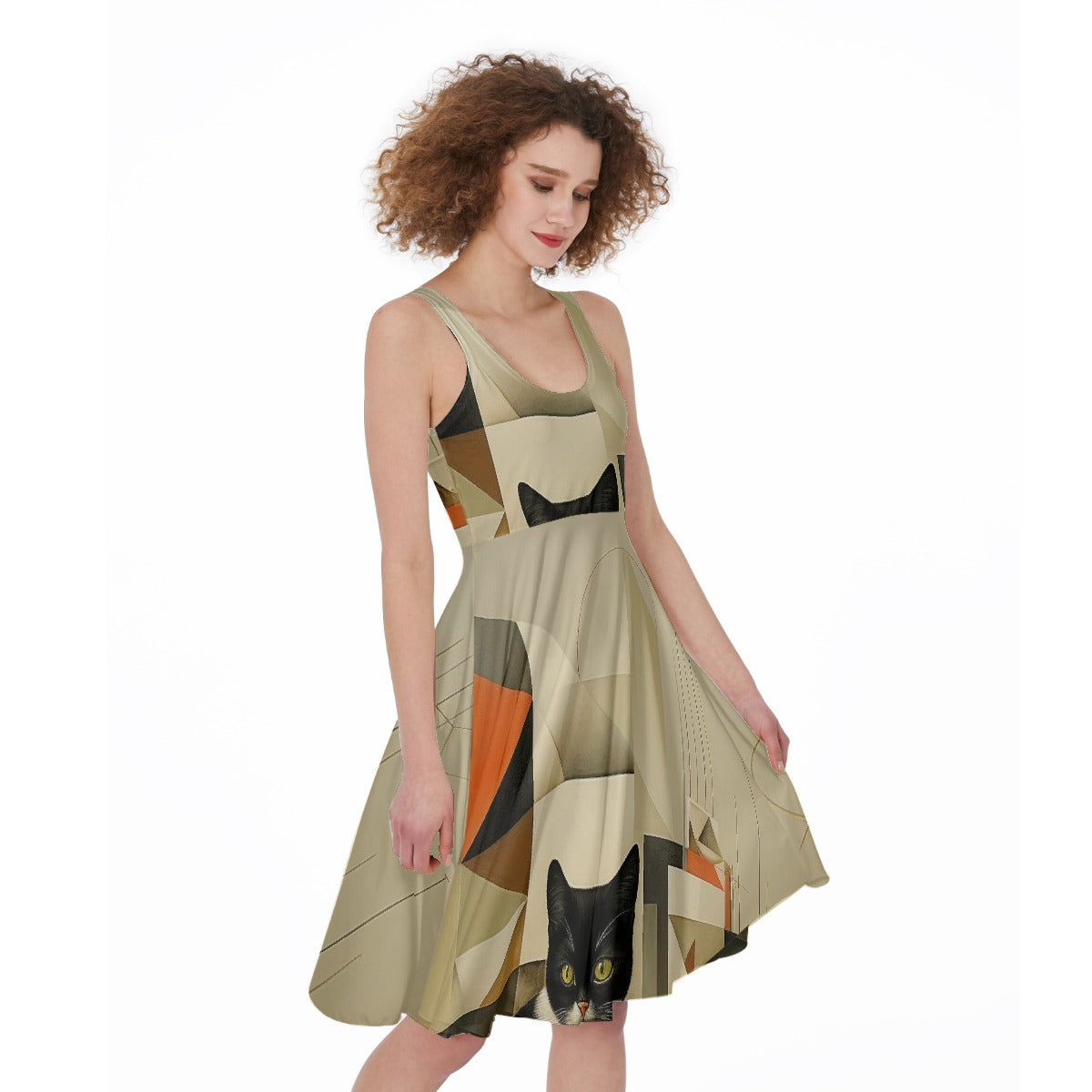 All-Over Print Women's Sleeveless Dress