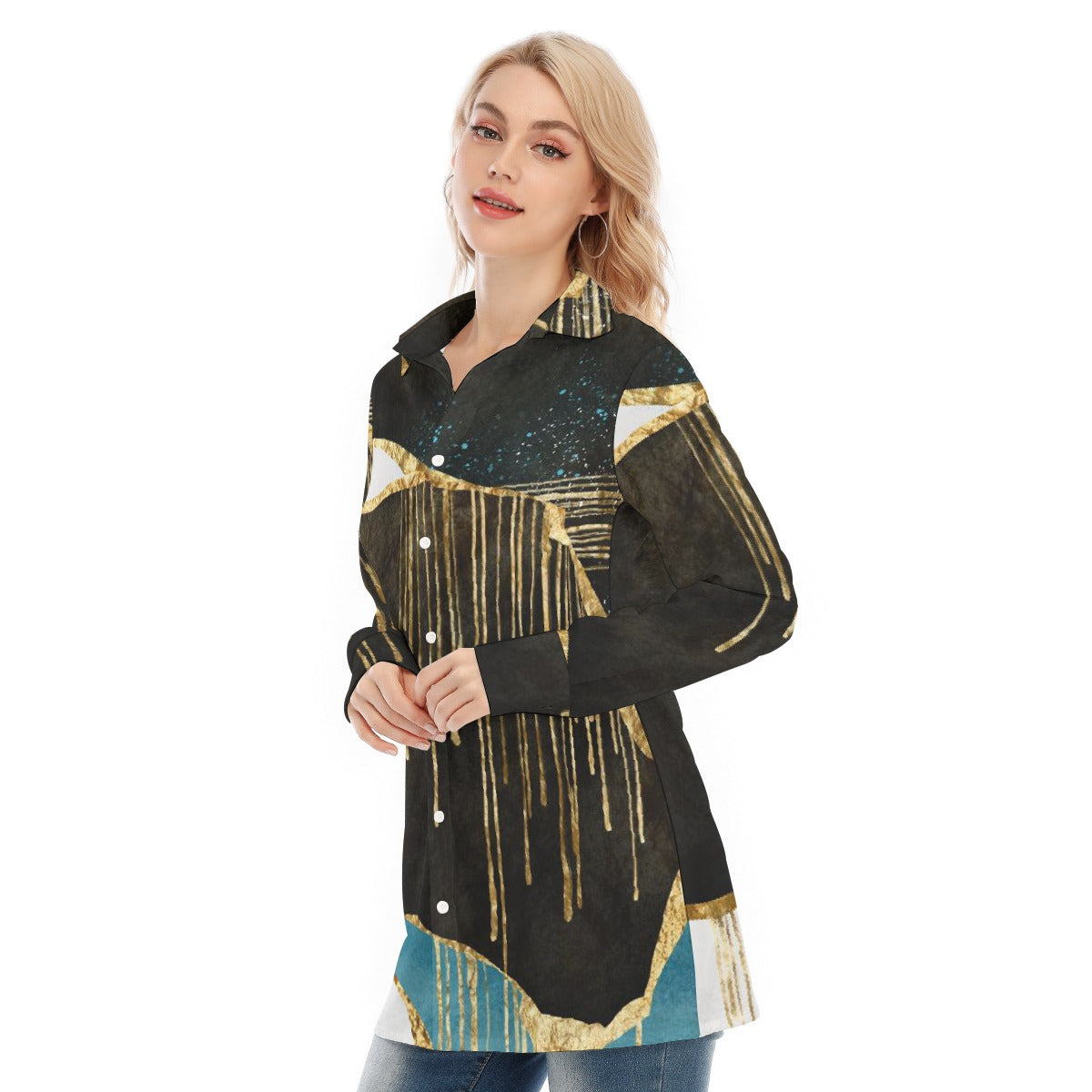 All-Over Print Women's Long Shirt