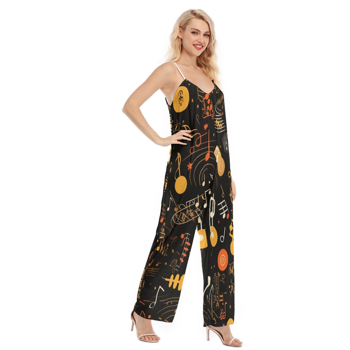 All-Over Print Women's Loose Cami Jumpsuit