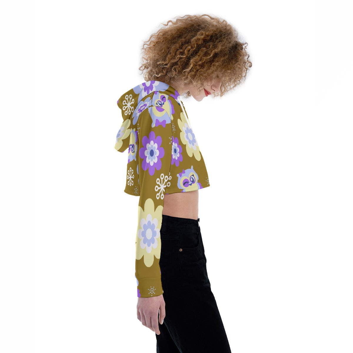 All-Over Print Women's Crop Top Hoodie