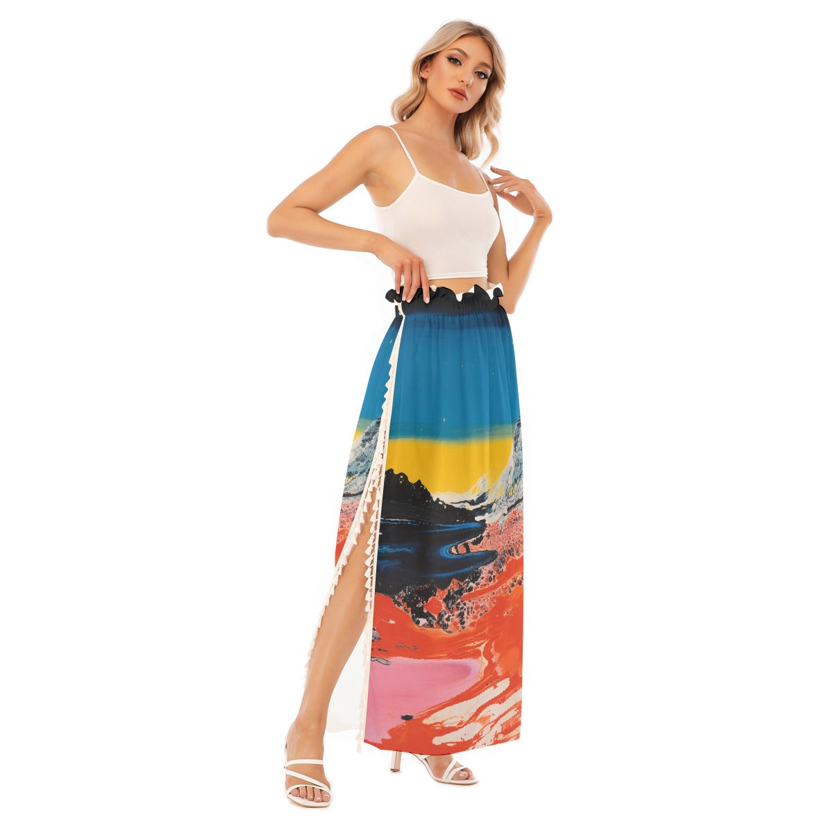 All-Over Print Women's Side Split Skirt