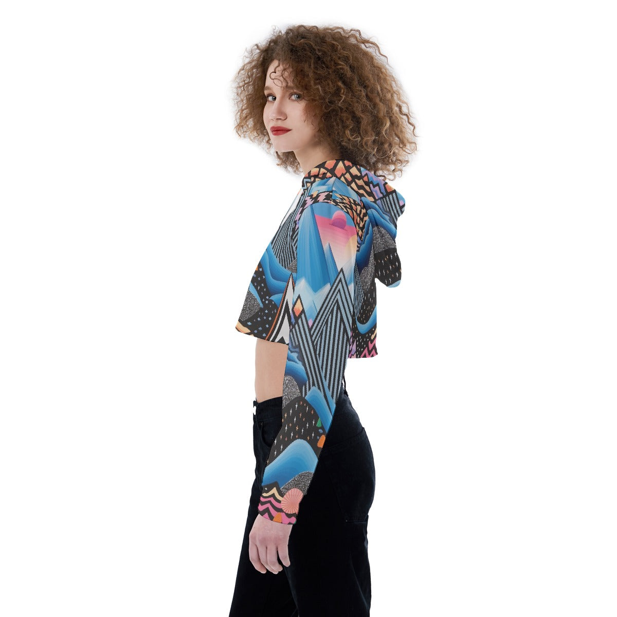 All-Over Print Women's Crop Top Hoodie