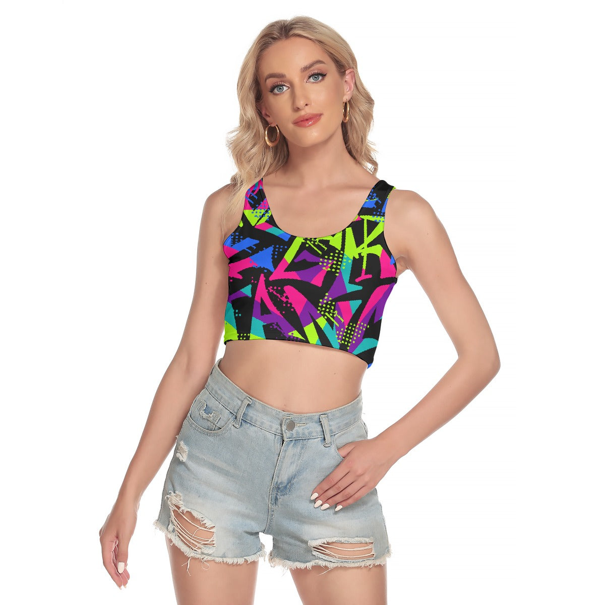 All-Over Print Women's Sport Crop Tank Top