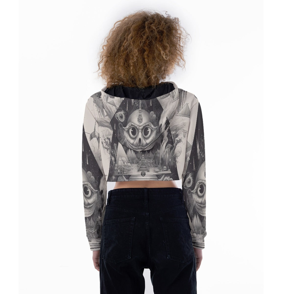 All-Over Print Women's Crop Top Hoodie
