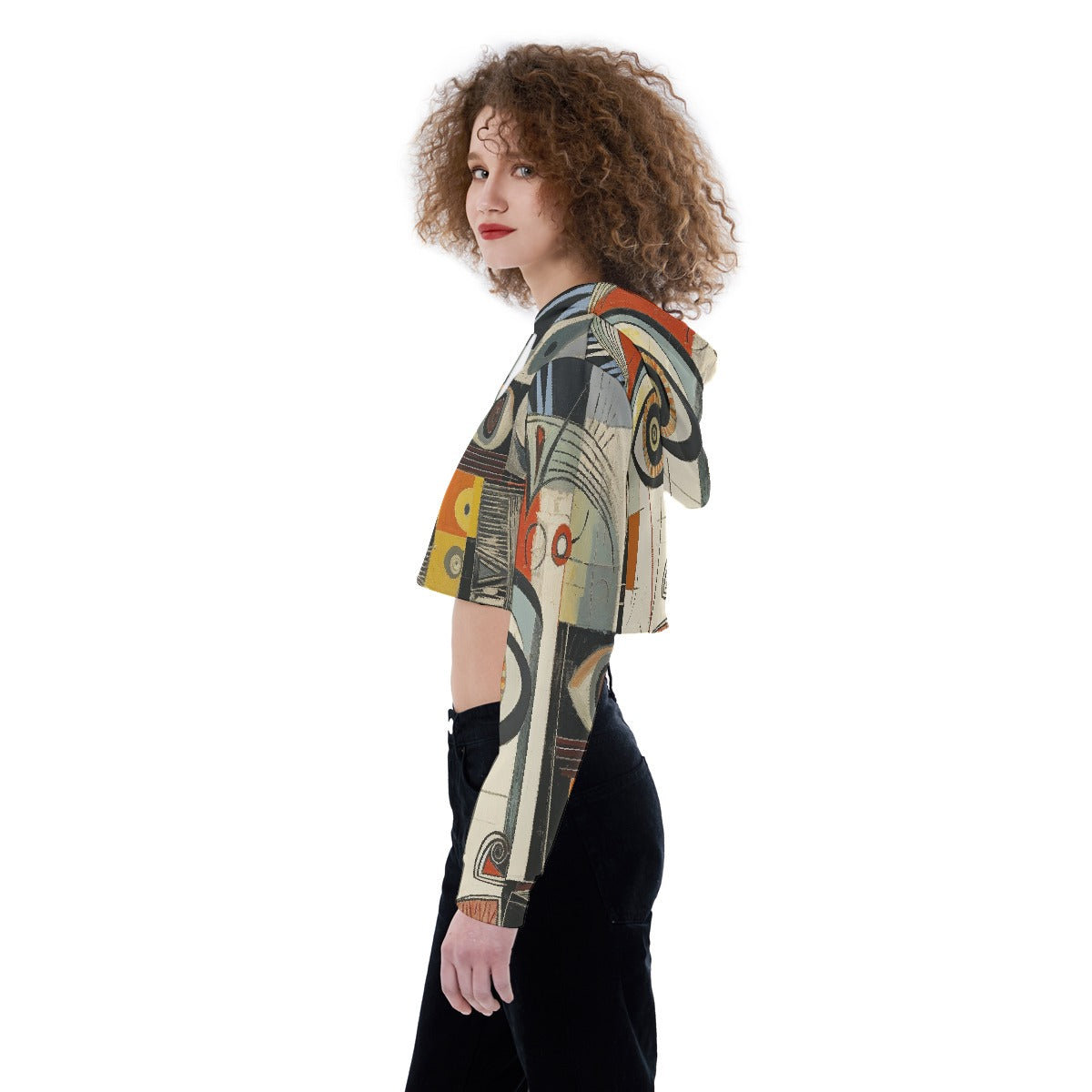 All-Over Print Women's Crop Top Hoodie