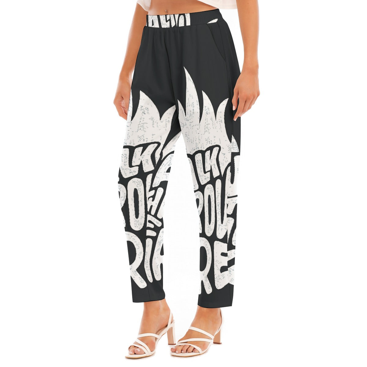 All-Over Print Women's Loose Straight-leg Pants