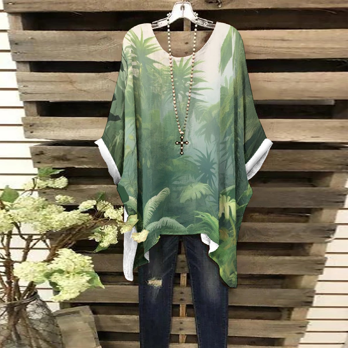 All-Over Print Women's Bat Sleeve Shirt