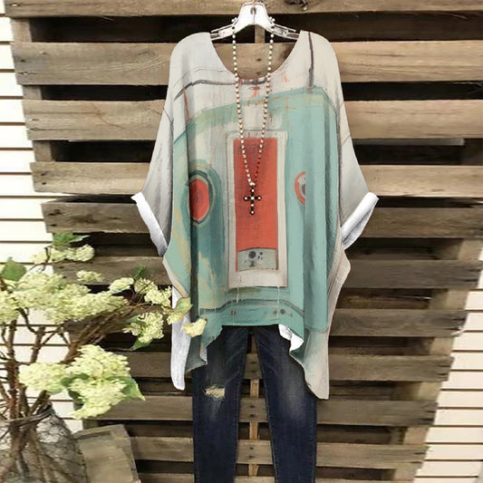 All-Over Print Women's Bat Sleeve Shirt