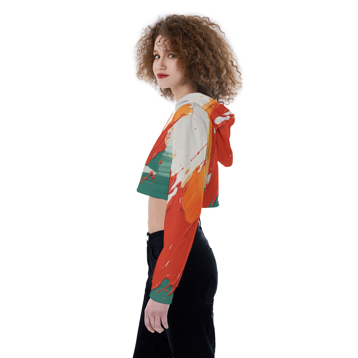 All-Over Print Women's Crop Top Hoodie