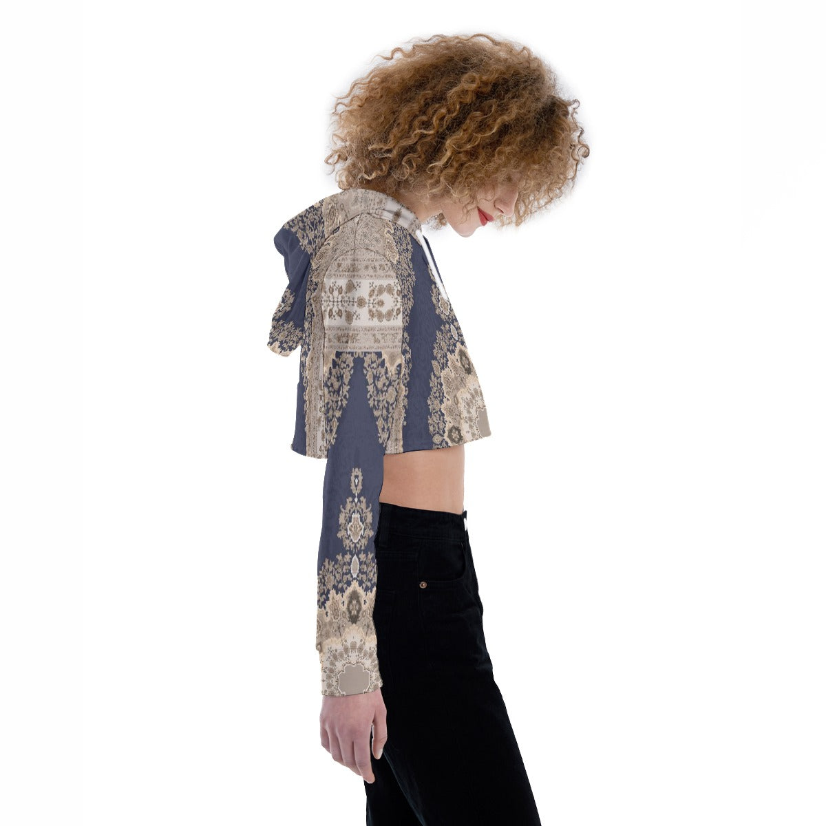 All-Over Print Women's Crop Top Hoodie